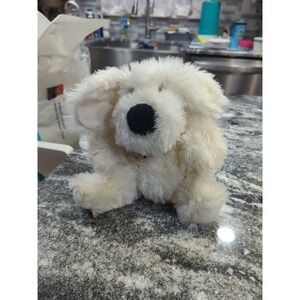 Vintage A&A Shaggy Dog Plush White Stuffed Animal Plush Furry Puppy Pup